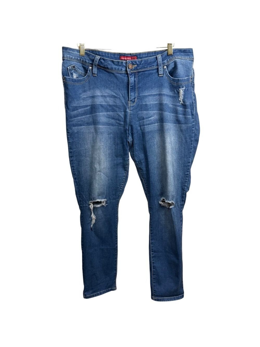 YMI Jeans Size 20 Blue Denim Distressed